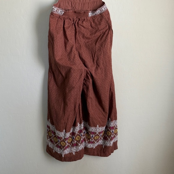 Anthropologie Wide Leg Jumpsuit Playsuit Embroidered Beachy Boho Women’s Small - Picture 10 of 15